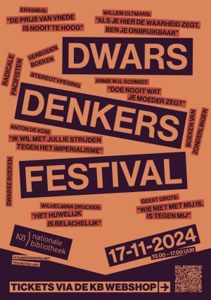 Affiche Dwarsdenkersfestival, KB 17 november 2024